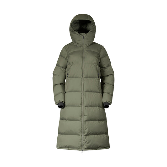 Bergans Urban Down Long Coat Women Green Mud