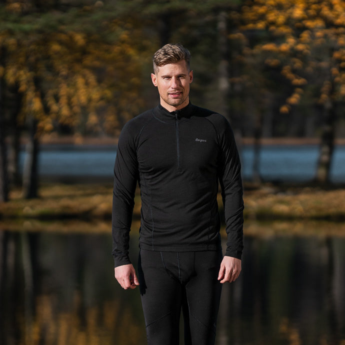 Bergans Inner:Pure Merino Half Zip Men Black