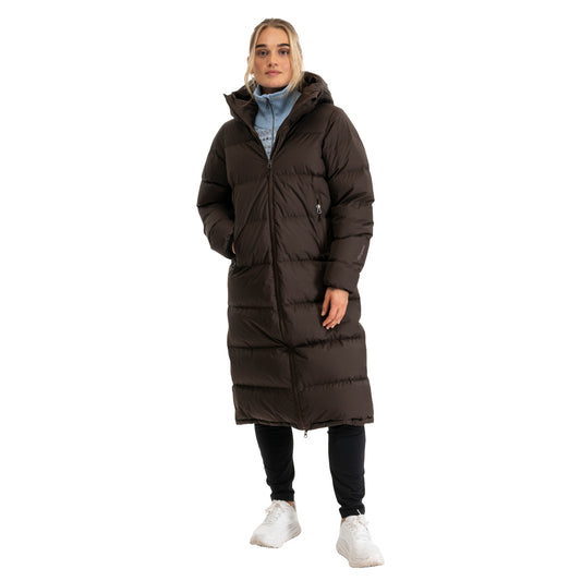 Bergans Urban Down Long Coat Women Dark Chocolate