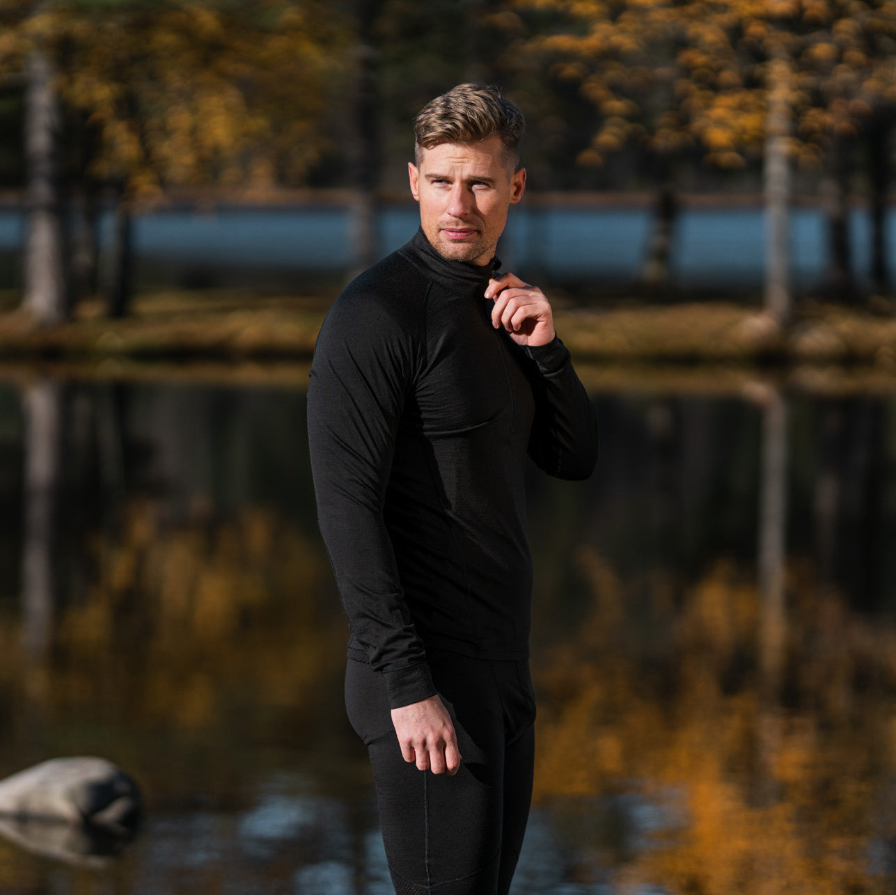 Bergans Inner:Pure Merino Half Zip Men Black