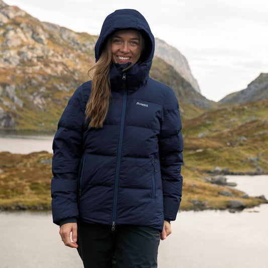 Bergans Lava Warm Down Jacket w/Hood Women Navy Blue