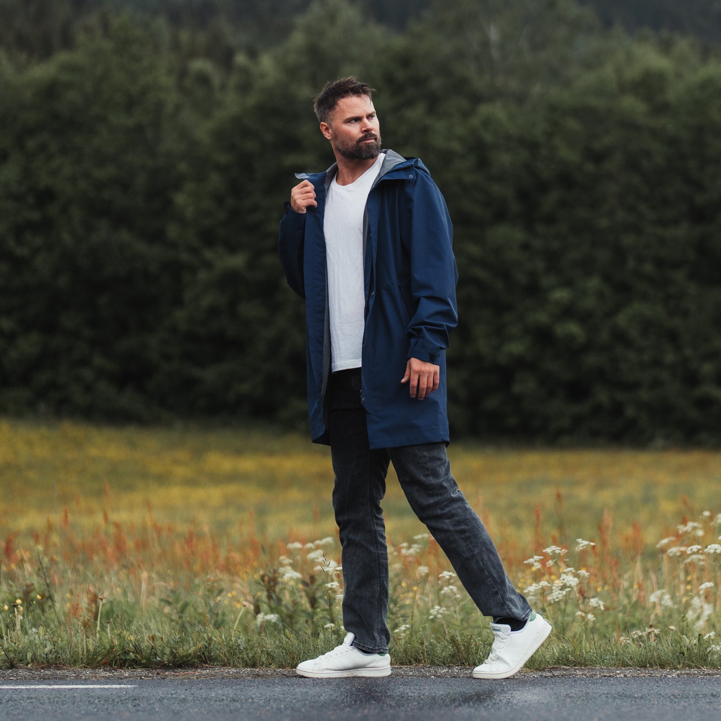 Bergans Urban 2L Shell Coat Men Navy Blue