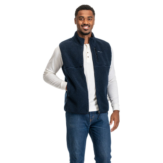 Bergans Lunnan Pile Fleece Vest Men Navy Blue