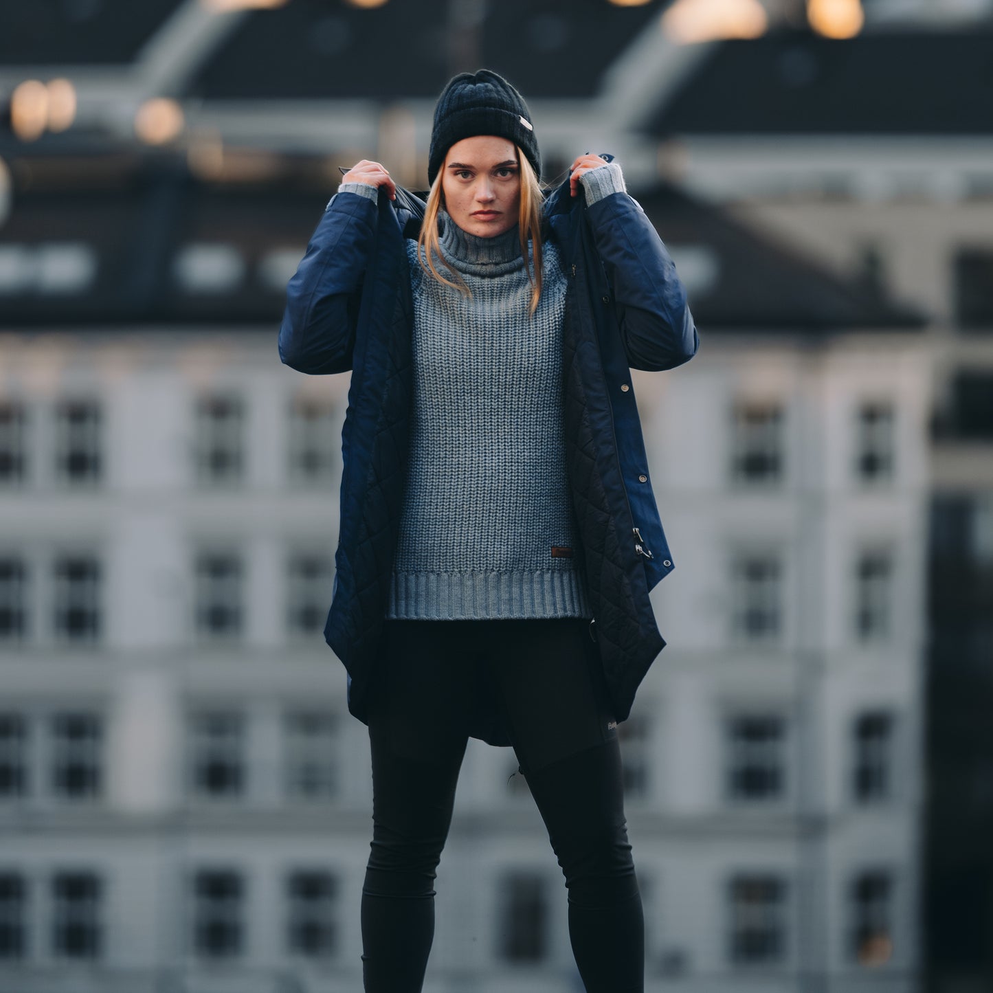 Bergans Urban Insulated Shell Coat Women Navy Blue