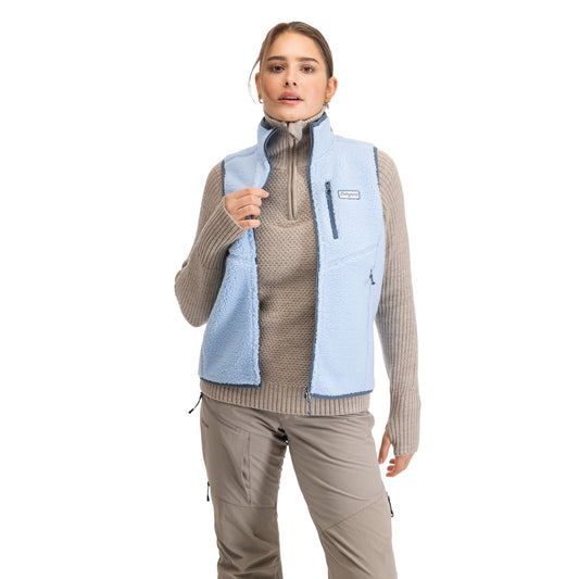 Bergans Lunnan Pile Fleece Vest Women Cool Blue