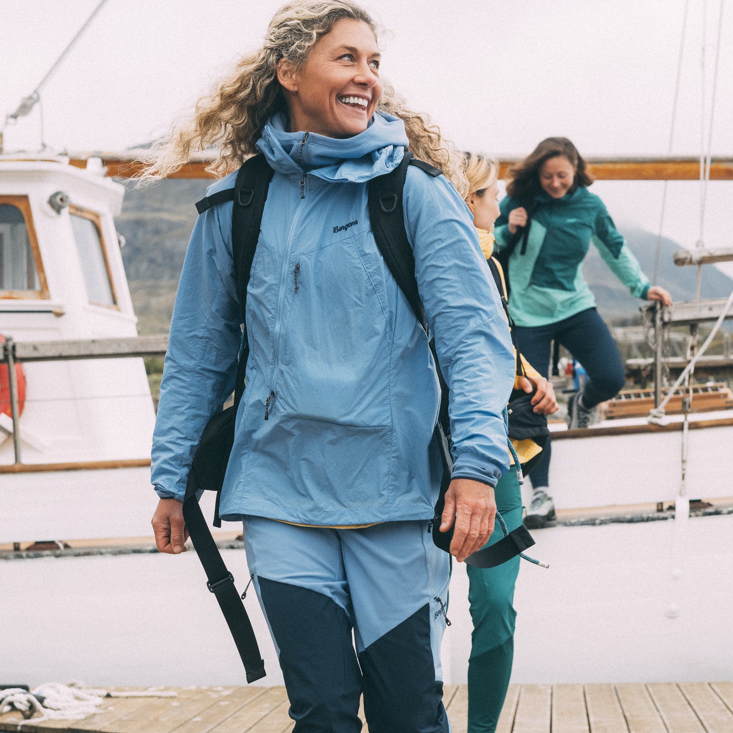 Bergans Tind Windbreaker Anorak Women Blueberry Milk