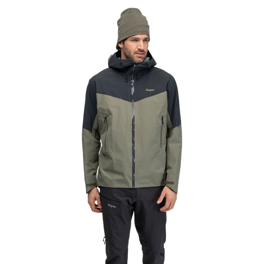 Bergans Rabot Alpine 3L Shell Jacket Men Green Mud / Dark Shadow Grey
