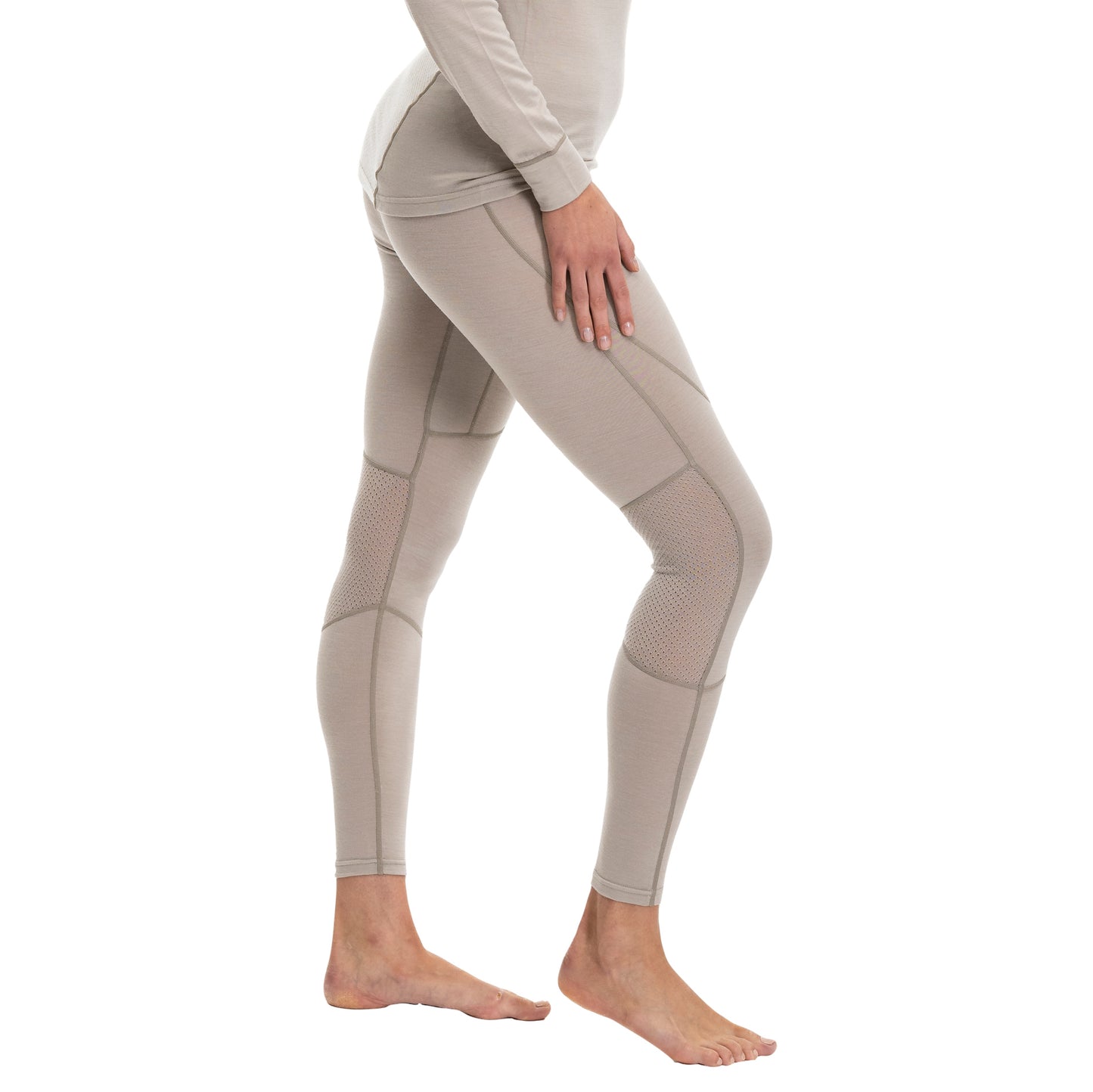 Bergans Inner:Pure Merino Tights Women Sandstone