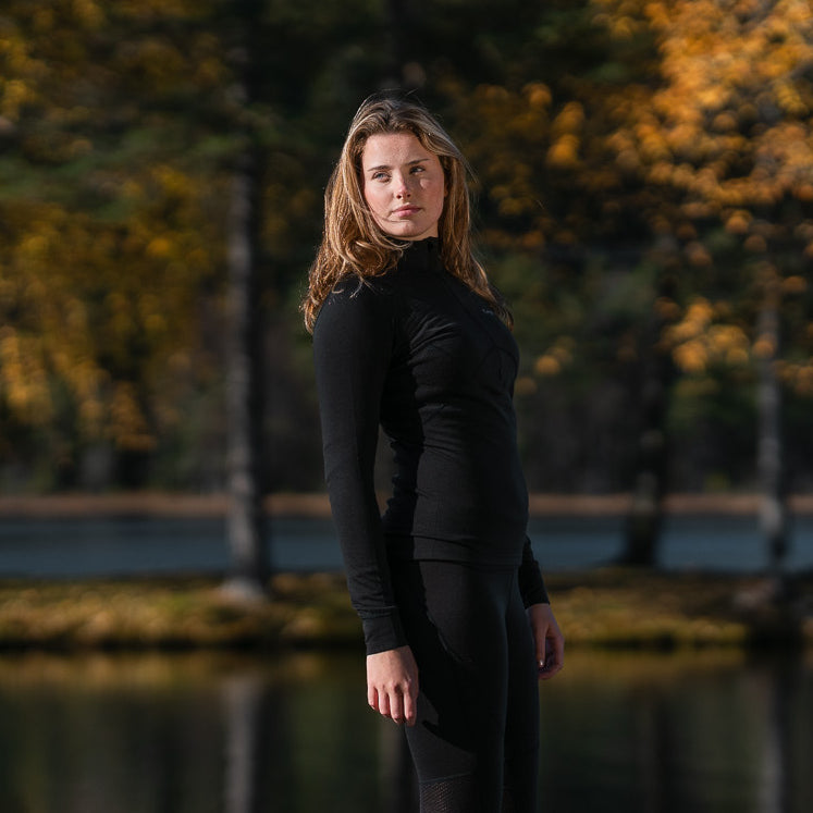 Bergans Inner:Pure Merino Half Zip Women Black