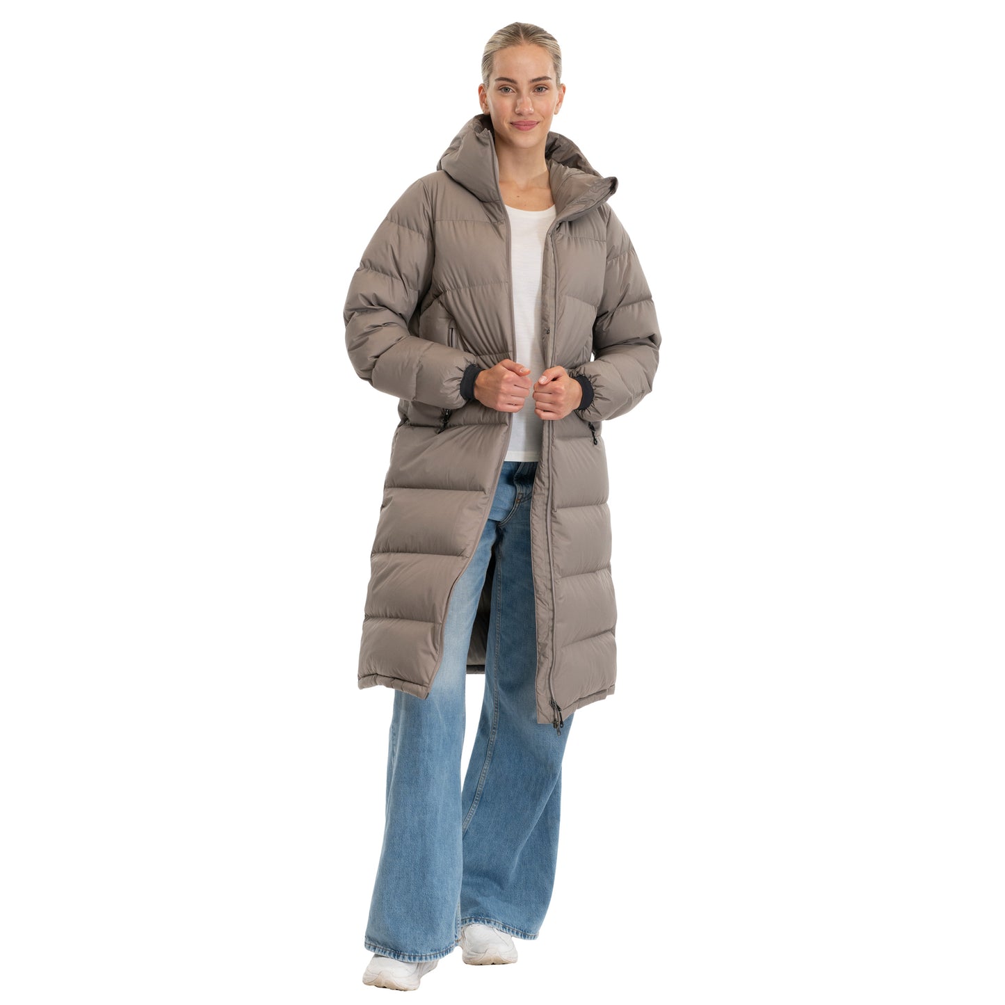 Bergans Urban Down Long Coat Women Rock Taupe