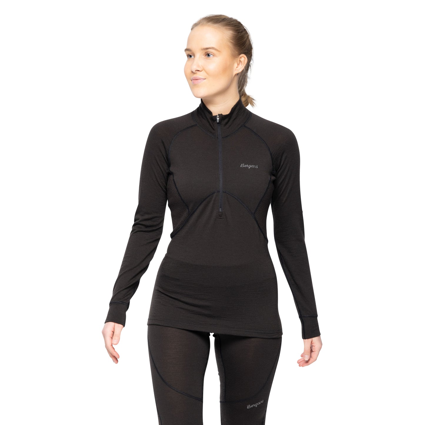 Bergans Inner:Pure Merino Half Zip Women Black
