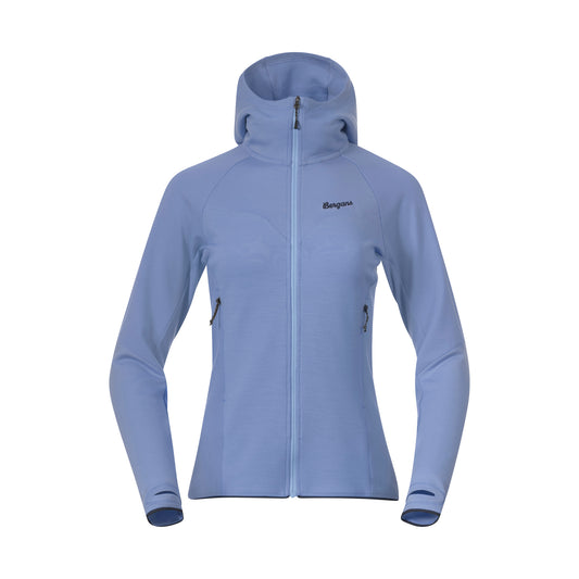 Bergans Tind Merino Hood Jacket Women Blueberry Milk