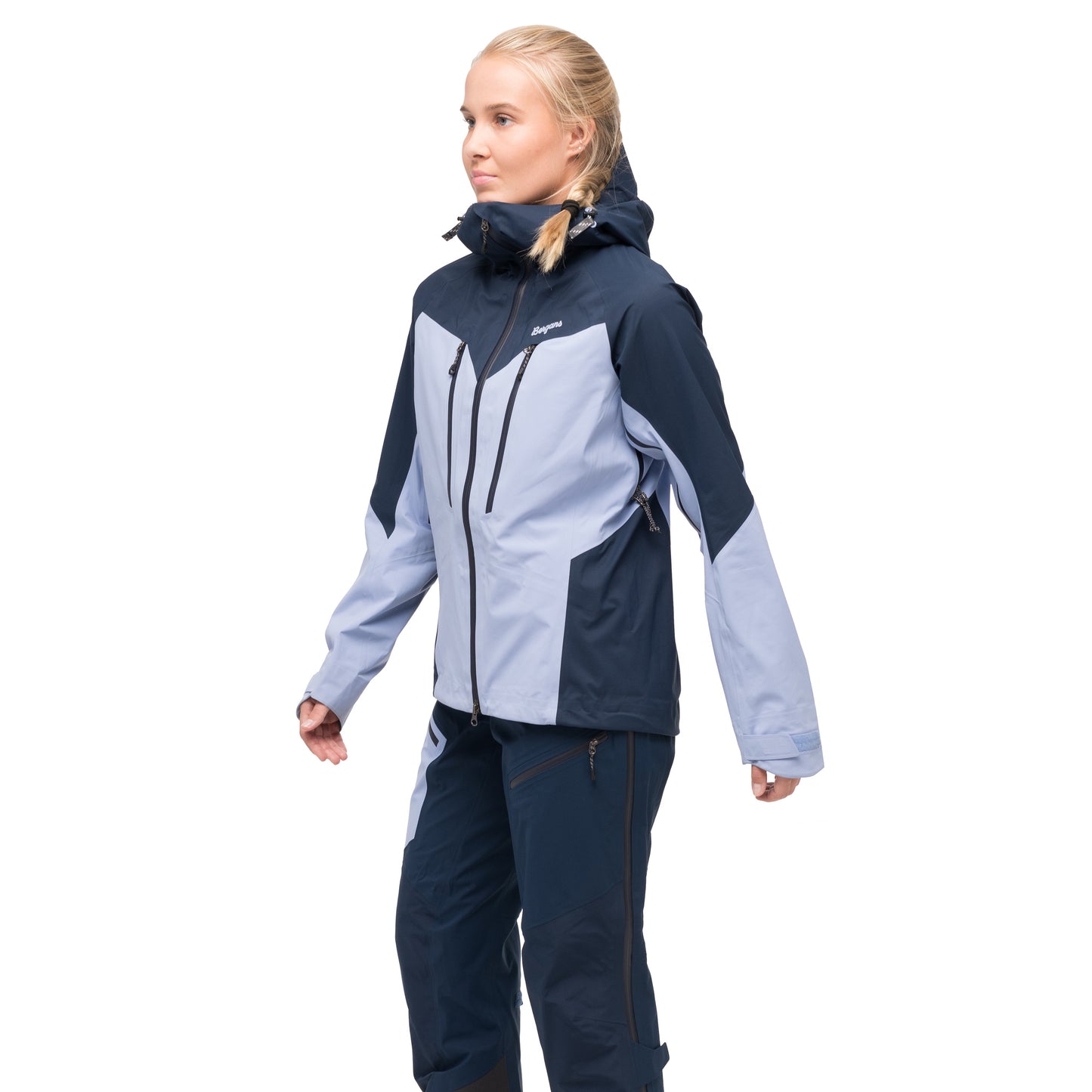Bergans Tind 3L Shell Jacket Women Blueberry Milk/Navy Blue