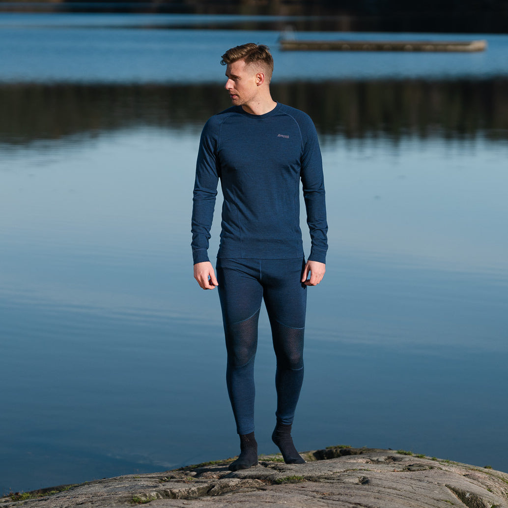 Bergans Inner:Pure Merino Tights Men Navy Blue