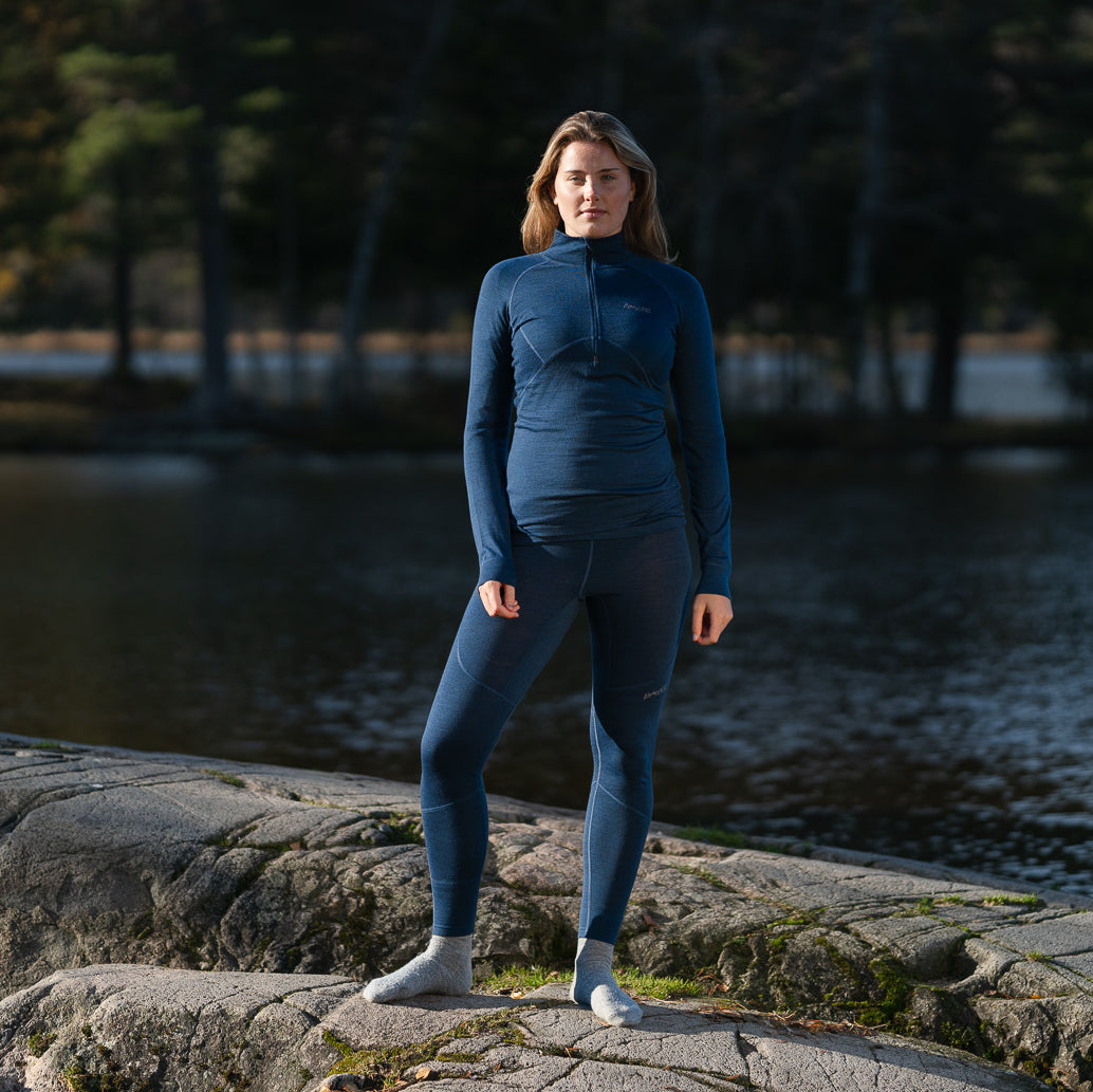 Bergans Inner:Pure Merino Tights Women Navy Blue