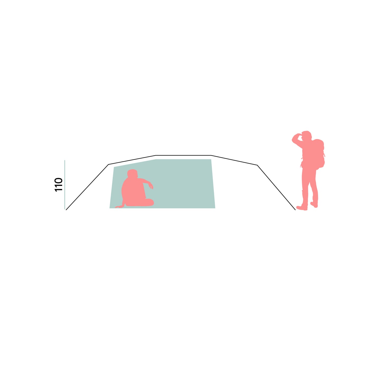 Bergans Trollhetta Tunnel 4-Pers Tent Light Fogblue