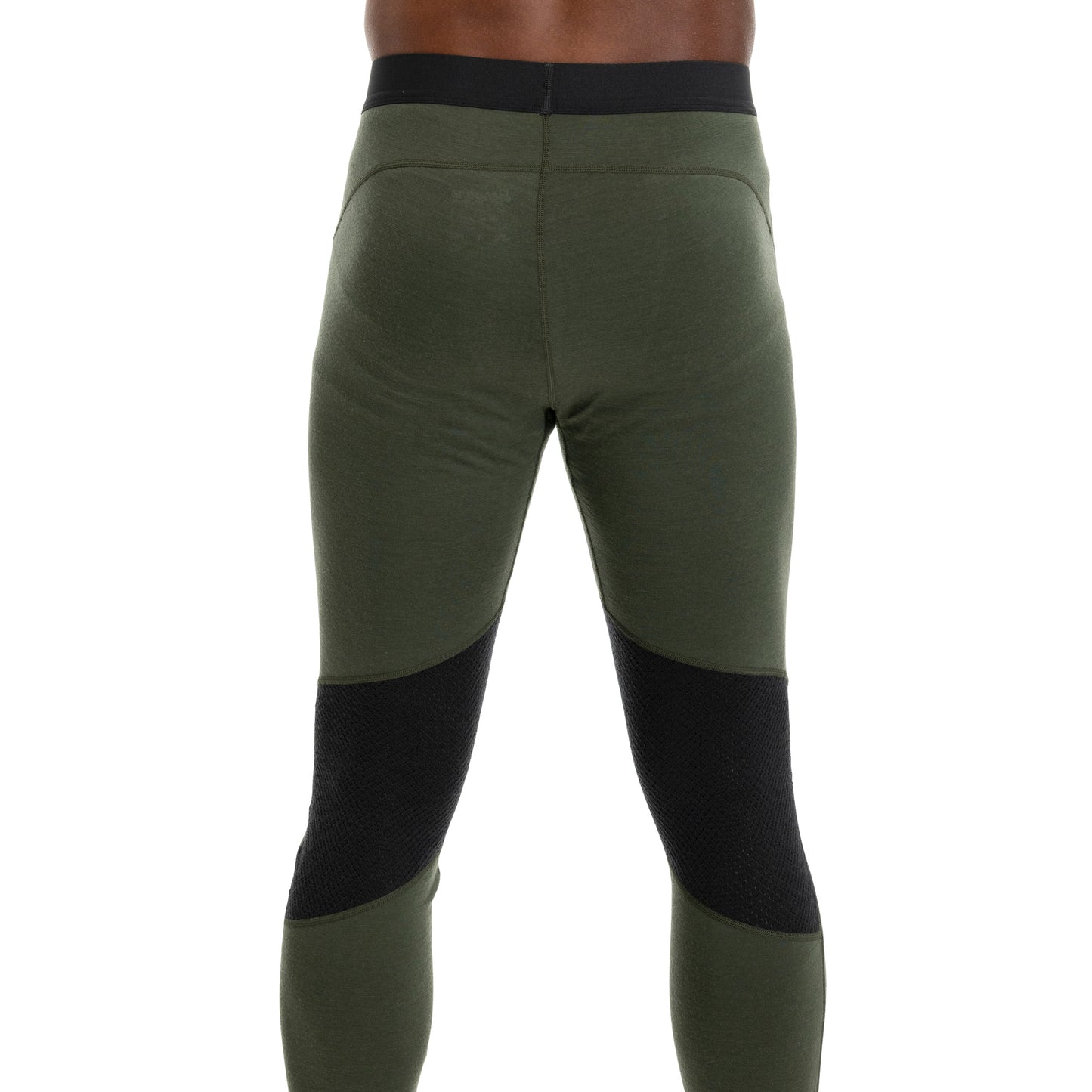 Bergans Inner:Pure Merino Tights Men Pine Forest / Dark Shadow Grey