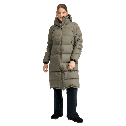 Bergans Urban Down Long Coat Women Green Mud