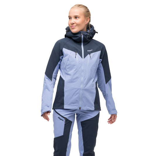 Bergans Tind Softshell Jacket Women Blueberry Milk / Navy Blue