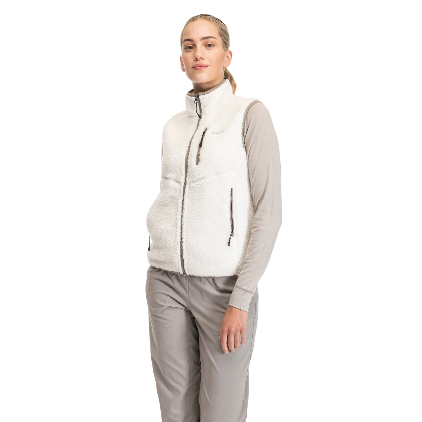 Bergans Lunnan Pile Fleece Vest Women Vanilla White