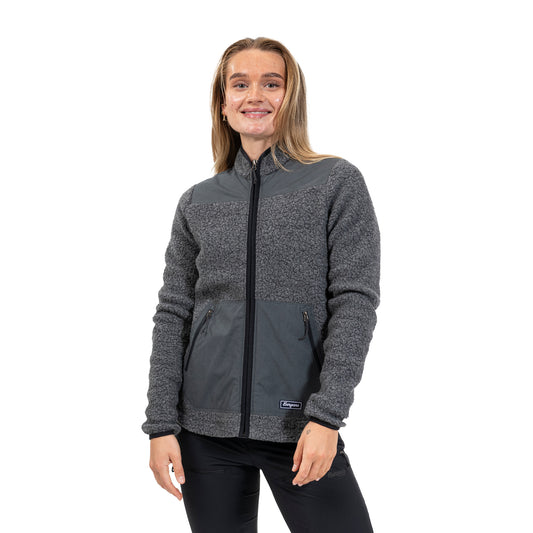 Bergans Nordmarka ReWool Pile Midlayer Jacket Women Solid Dark Grey / Dark Shadow Grey