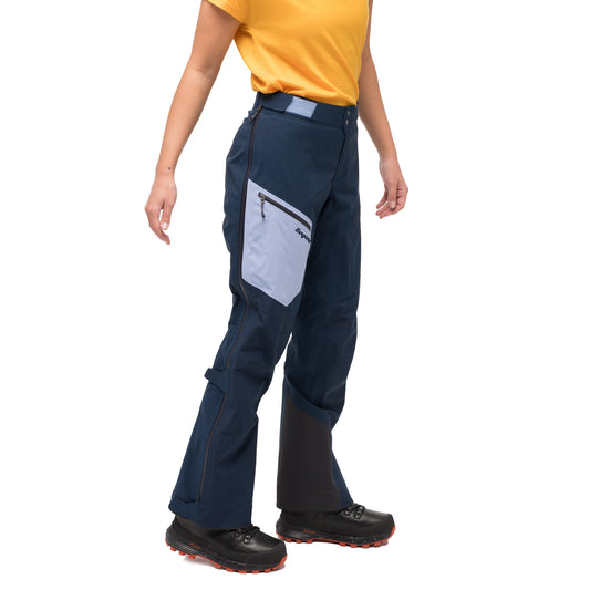 Bergans Tind 3L Shell Pants Women Navy Blue/Blueberry Milk