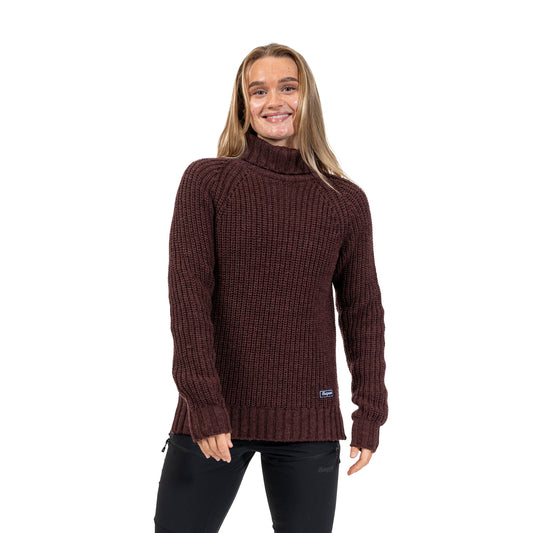 Bergans Nordmarka Merino High Neck Jumper Women Amarone Red