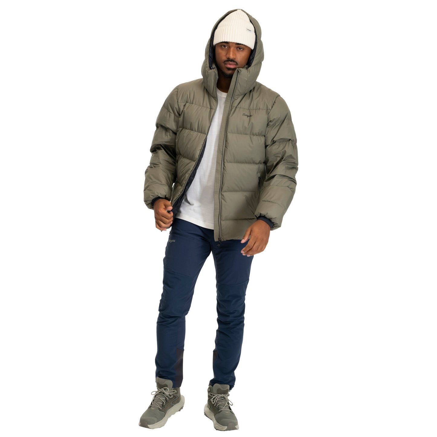 Bergans Lava Warm Down Jacket w/Hood Men Green Mud