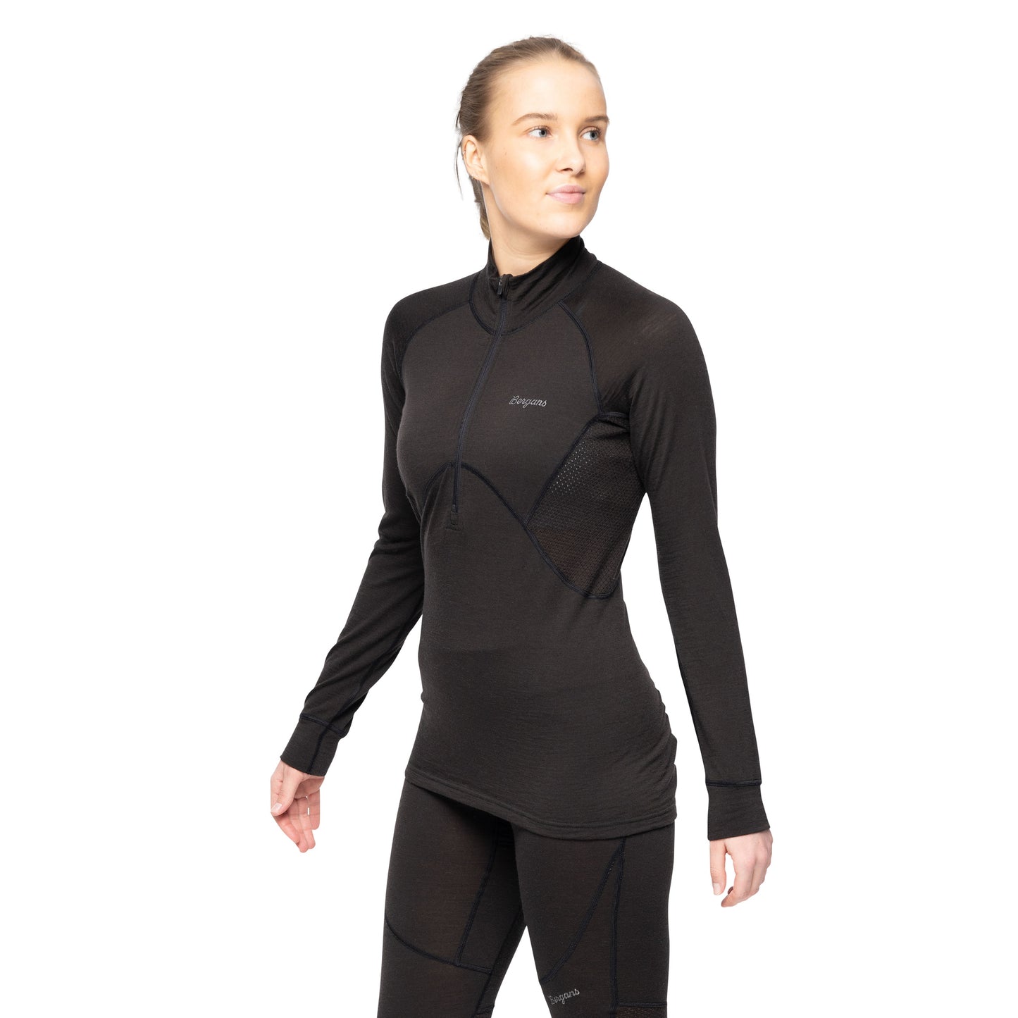Bergans Inner:Pure Merino Half Zip Women Black