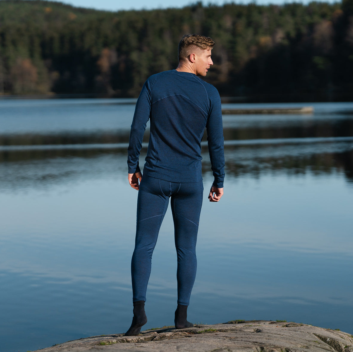 Bergans Inner:Pure Merino Tights Men Navy Blue