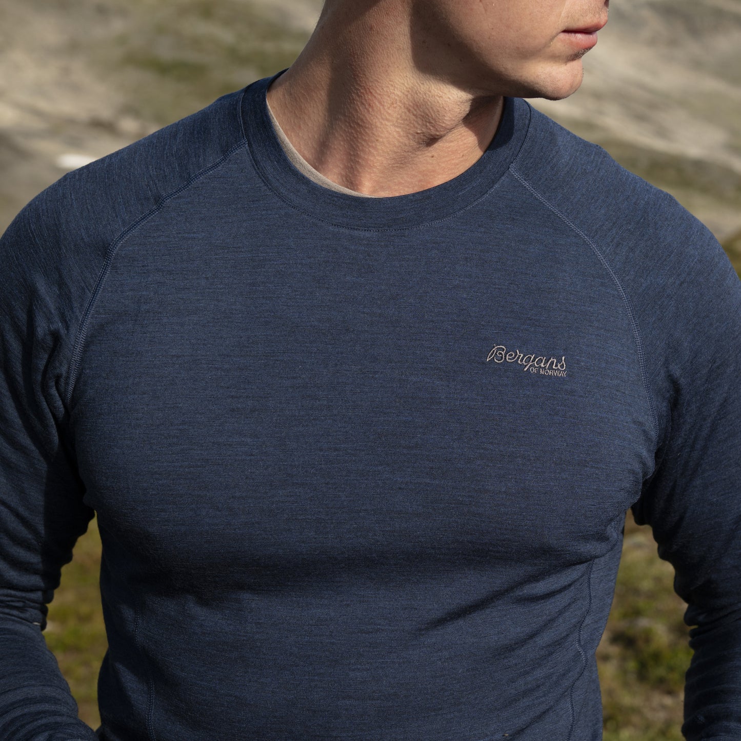 Bergans Inner:Pure Merino Long Sleeve Men Navy Blue