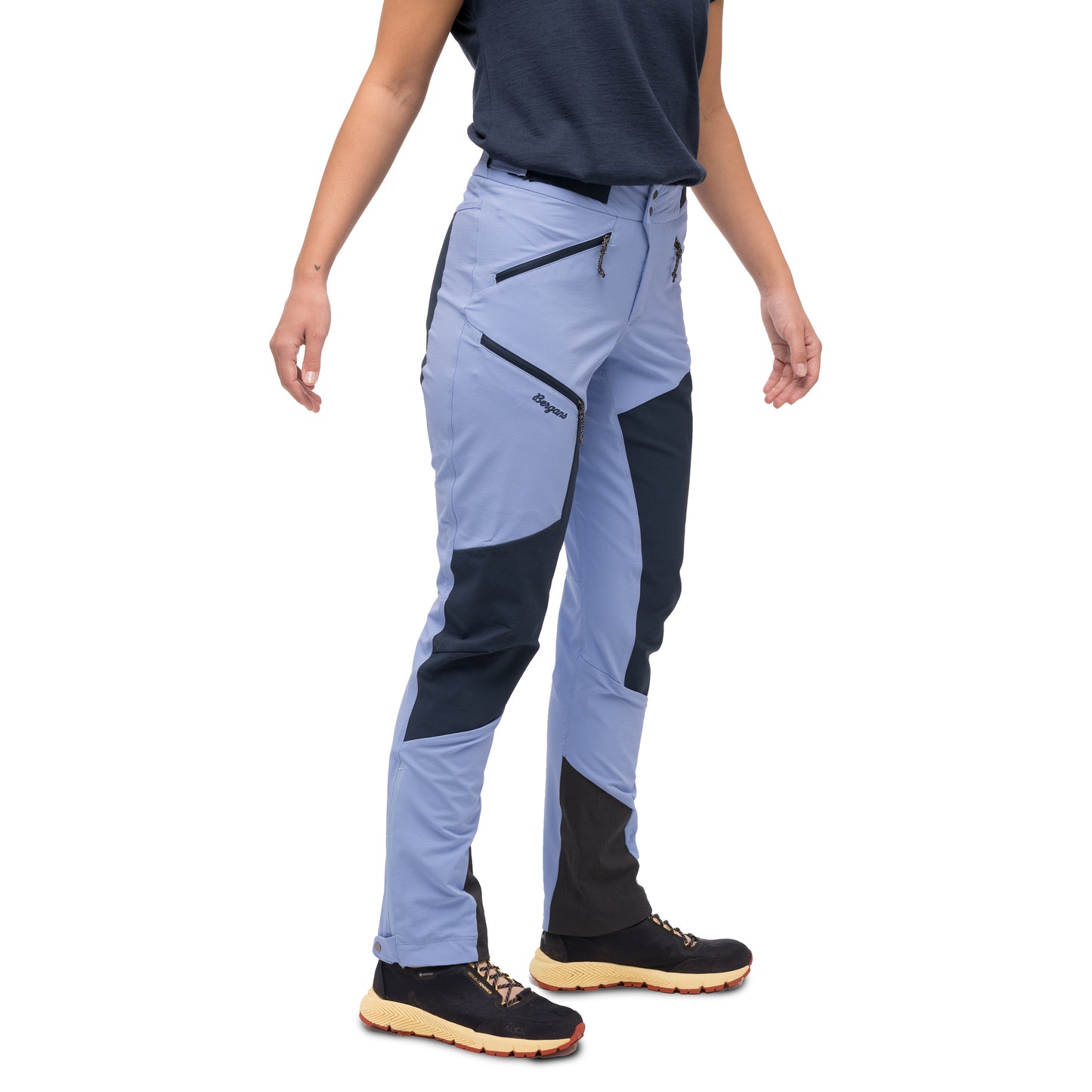 Bergans Tind Softshell Pants Women Blueberry Milk / Navy Blue