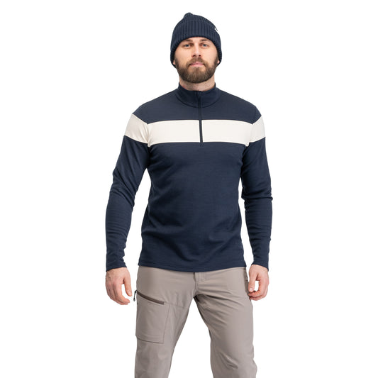 Bergans Uldal Wool Half Zip Men Dark Navy / Creme