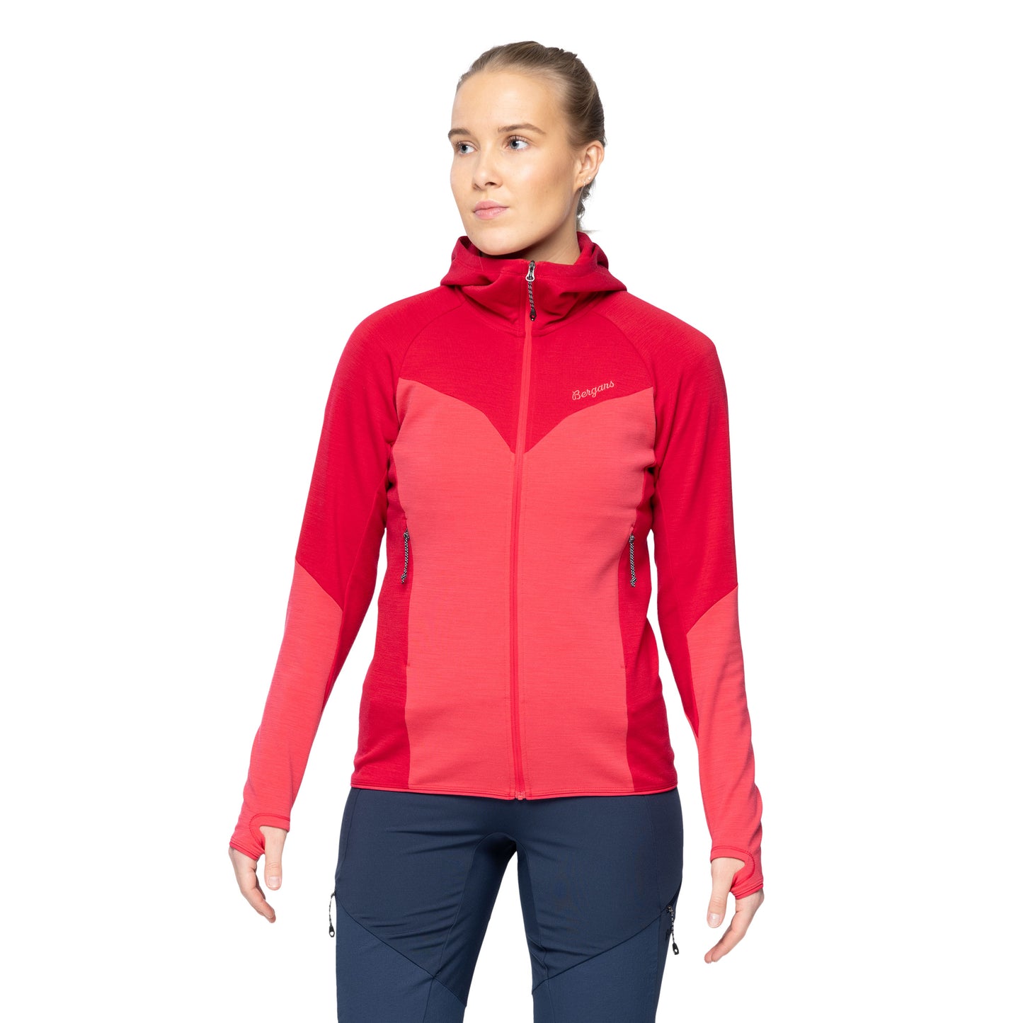 Bergans Tind Merino Hood Jacket Women Alpine Rose/Light Alpine Rose
