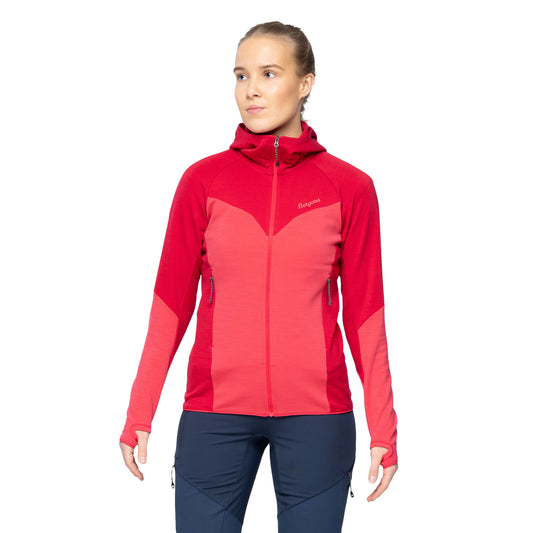 Bergans Tind Merino Hood Jacket Women Alpine Rose/Light Alpine Rose