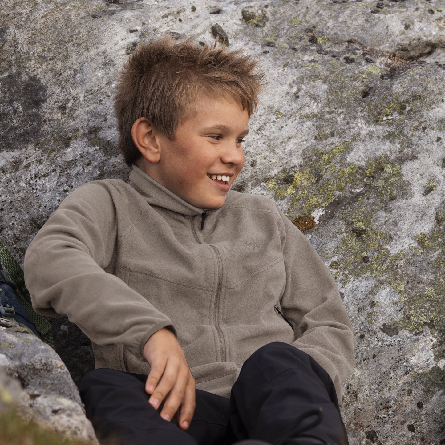 Bergans Junior Fleece Midlayer Jacket Rock Taupe