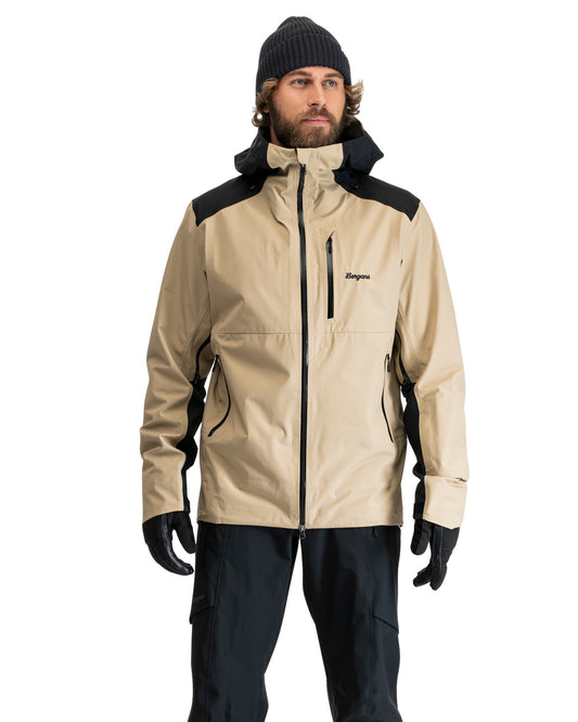 Bergans Oppdal 3L Shell Jacket Man Sandstone Black