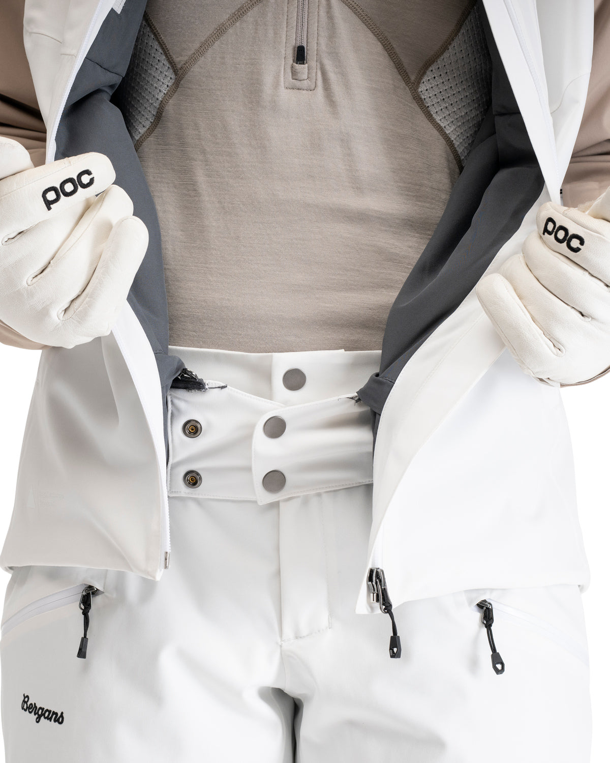 Bergans Oppdal Insulated Shell Jacket Dam Arctic White/Sandstone