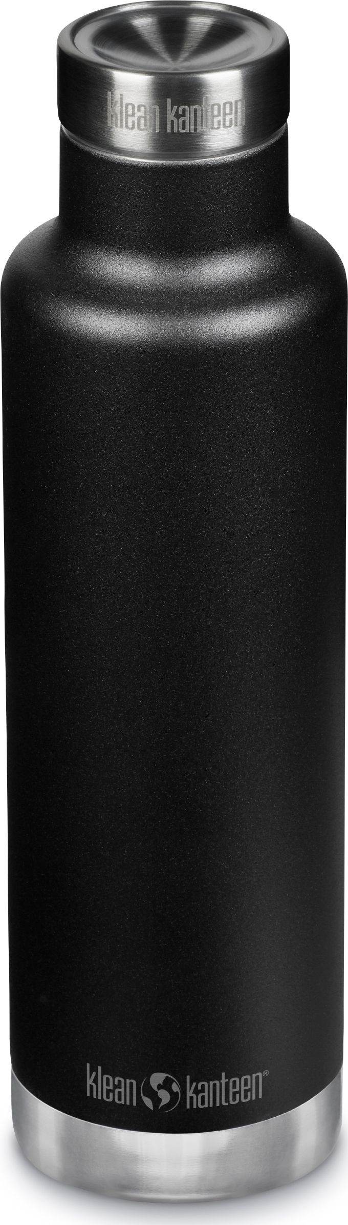 Klean Kanteen Isolerad Classic 750ml med Pour Through Kork Vattenflaska Svart - NatureLife