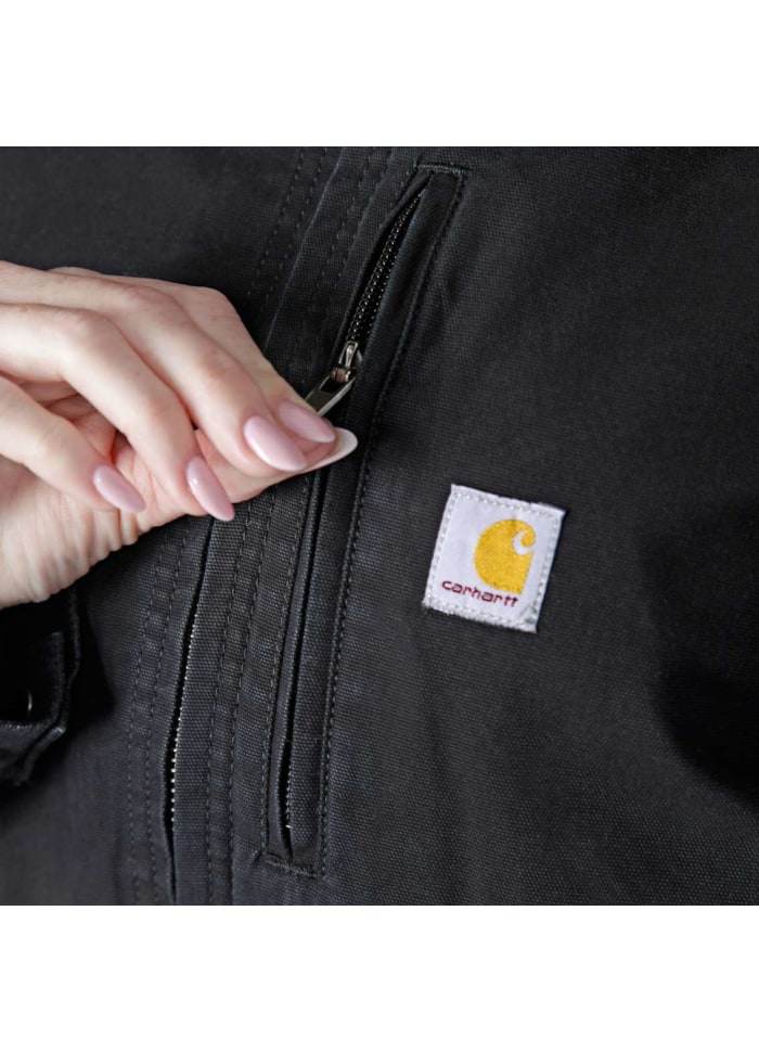 Carhartt Relaxed Fit Canvas Detroit Jacket Black - NatureLife