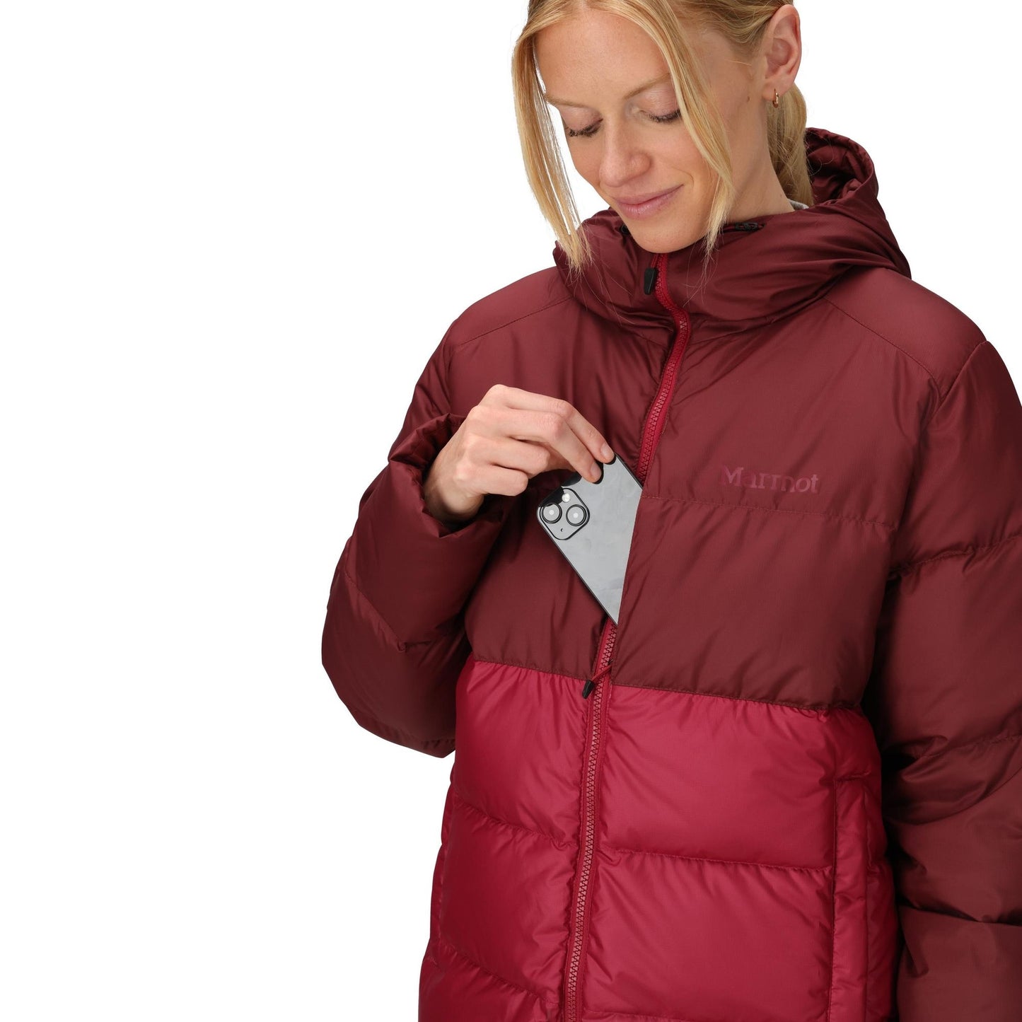 Marmot Wm's Guides Down Hoody Acai Berry/Red Mulberry