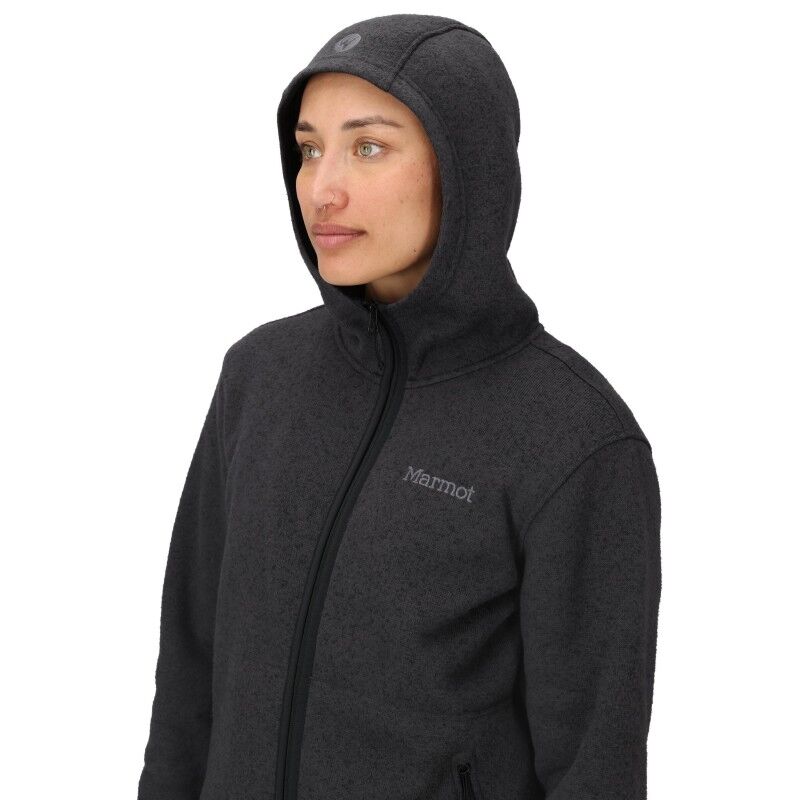 Marmot Wm's Drop Line Full Zip Hoody Black Heather