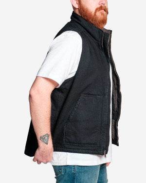 Carhartt Washed Duck Lined Mock Neck Vest Black - NatureLife