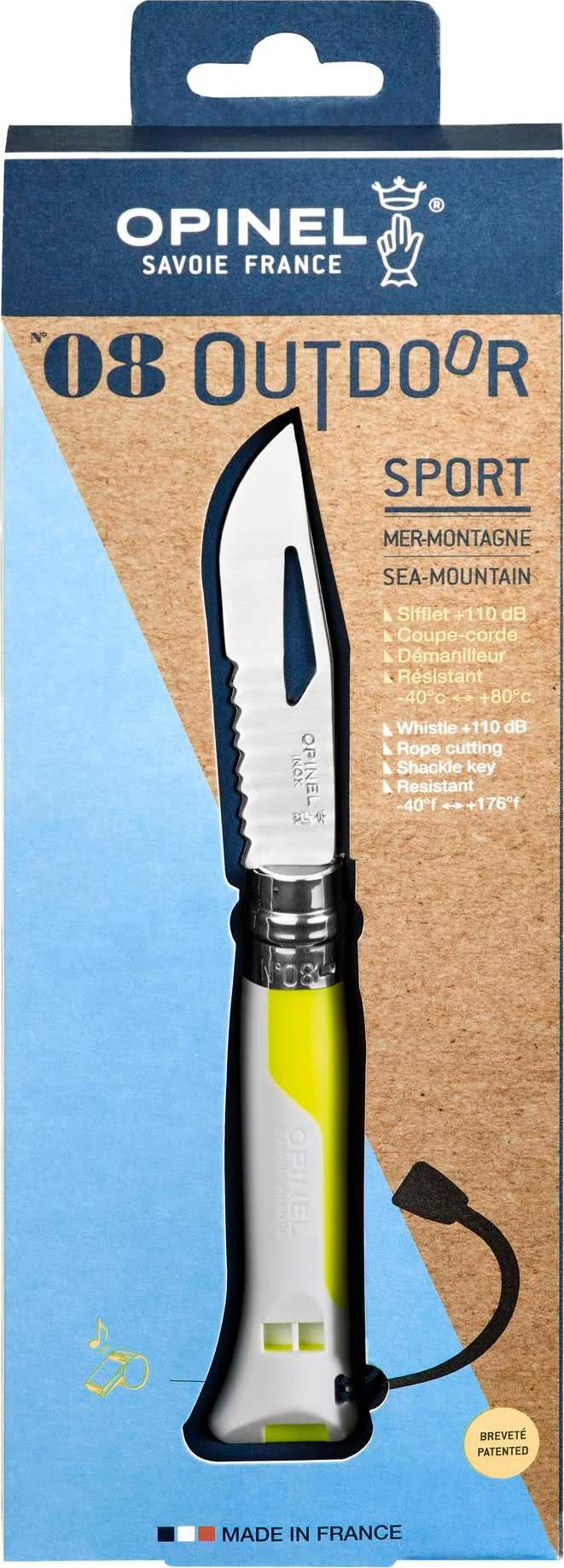 Opinel N08 Outdoor Fluo Yellow - NatureLife