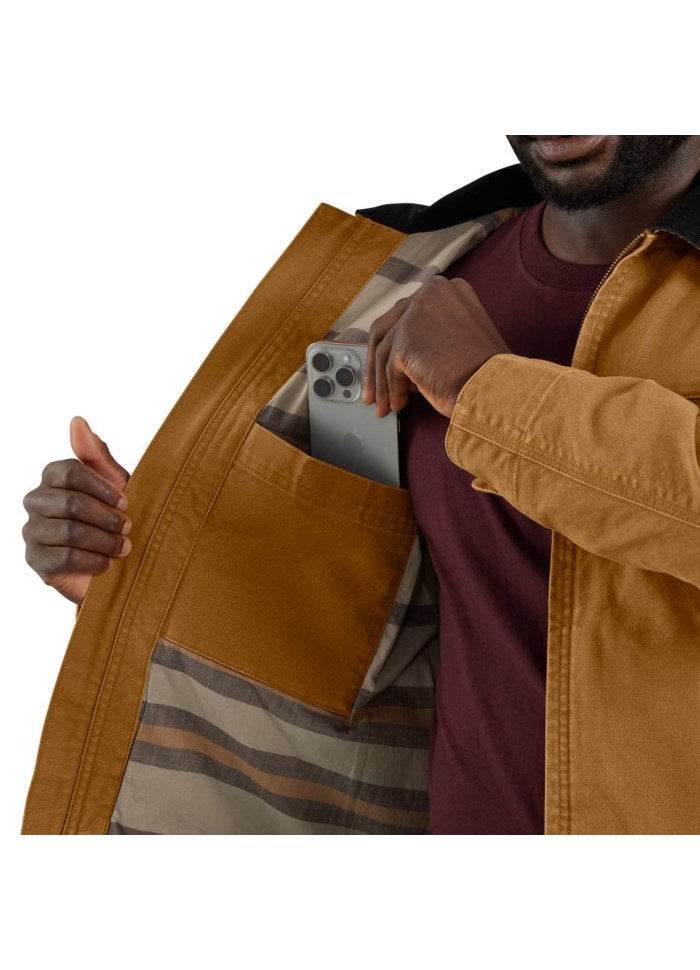 Carhartt Relaxed Fit Duck Detroit Jacket Brown - NatureLife