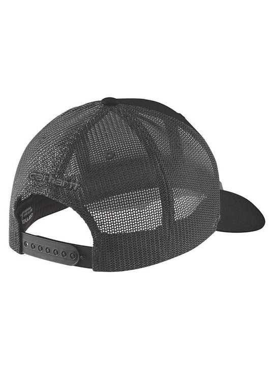 Carhartt Twill Mesh-Back Logo Patch Cap Black - NatureLife