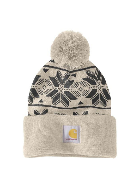 Carhartt Knit Pom Jacquard Beanie - NatureLife