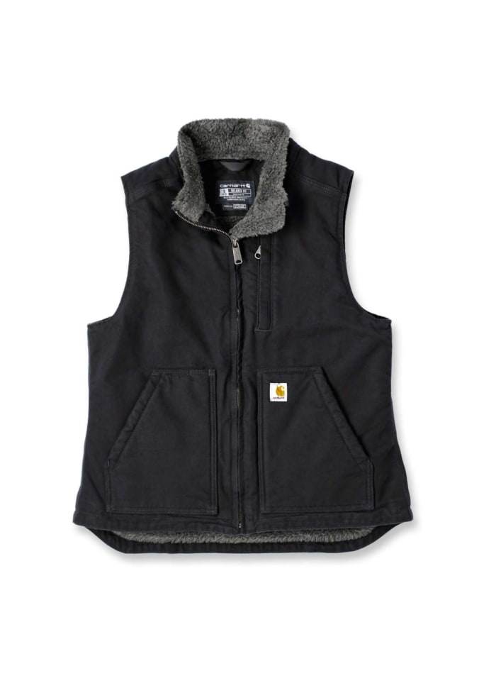 Carhartt Sherpa Lined Mock Neck Vest Black - NatureLife