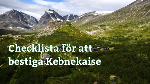 Checklista för att bestiga Kebnekaise