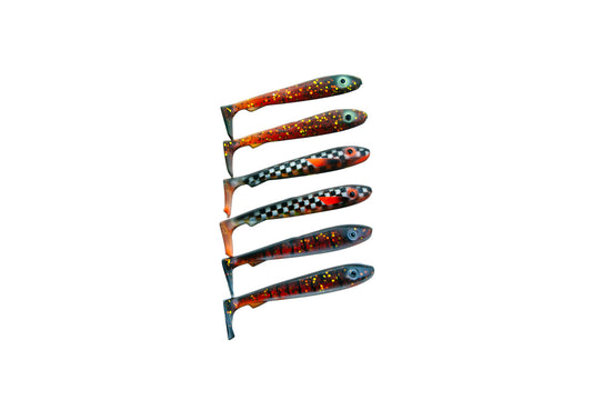 SvartZonker McRubber Bass 8cm 6-Pack Mix
